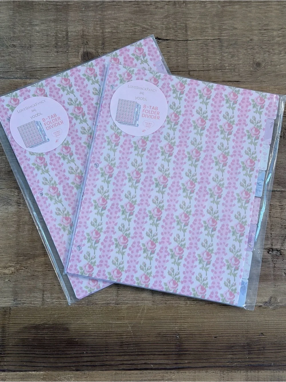 IN HAND 2 Pks LoveShackFancy Binder Dividers and Tabs. Coquette | Floral | Cute